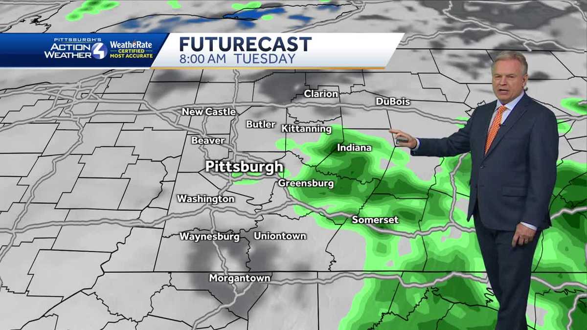 Pittsburgh weather: Mostly cloudy, isolated showers Tuesday