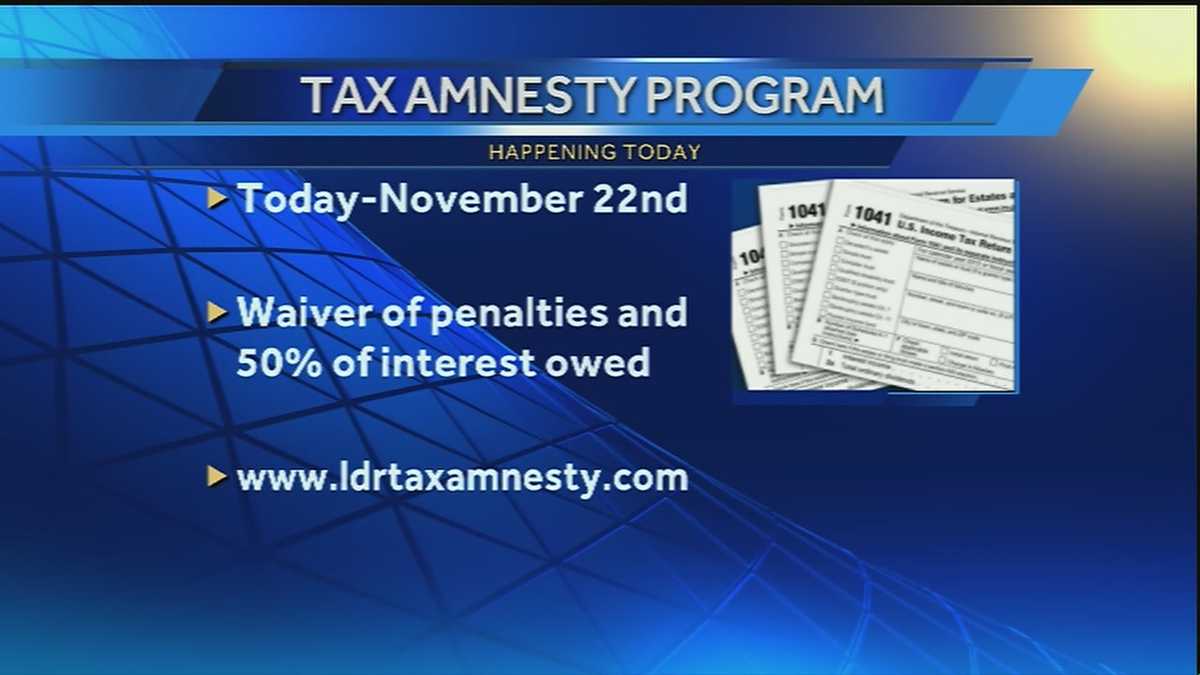 Tax amnesty program begins accepting applications