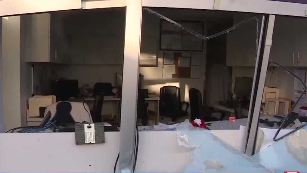 Car crashes into medical building