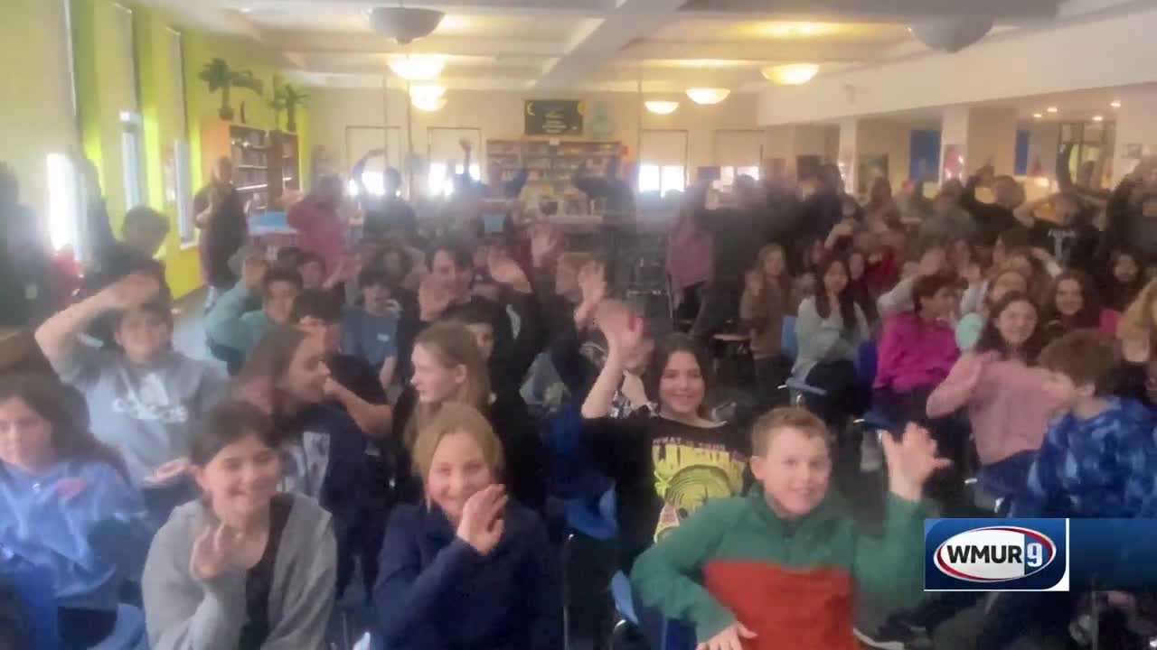 WMUR's Kevin Skarupa Visits Hudson Memorial School