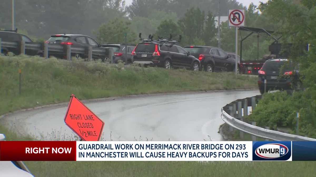 Guardrail work on Merrimack River Bridge on I-293 in Manchester will ...