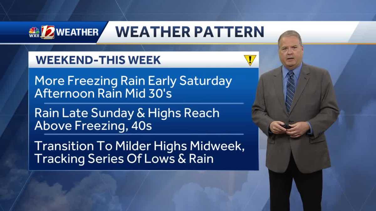 WATCH: Freezing rain causes slick roads Saturday morning