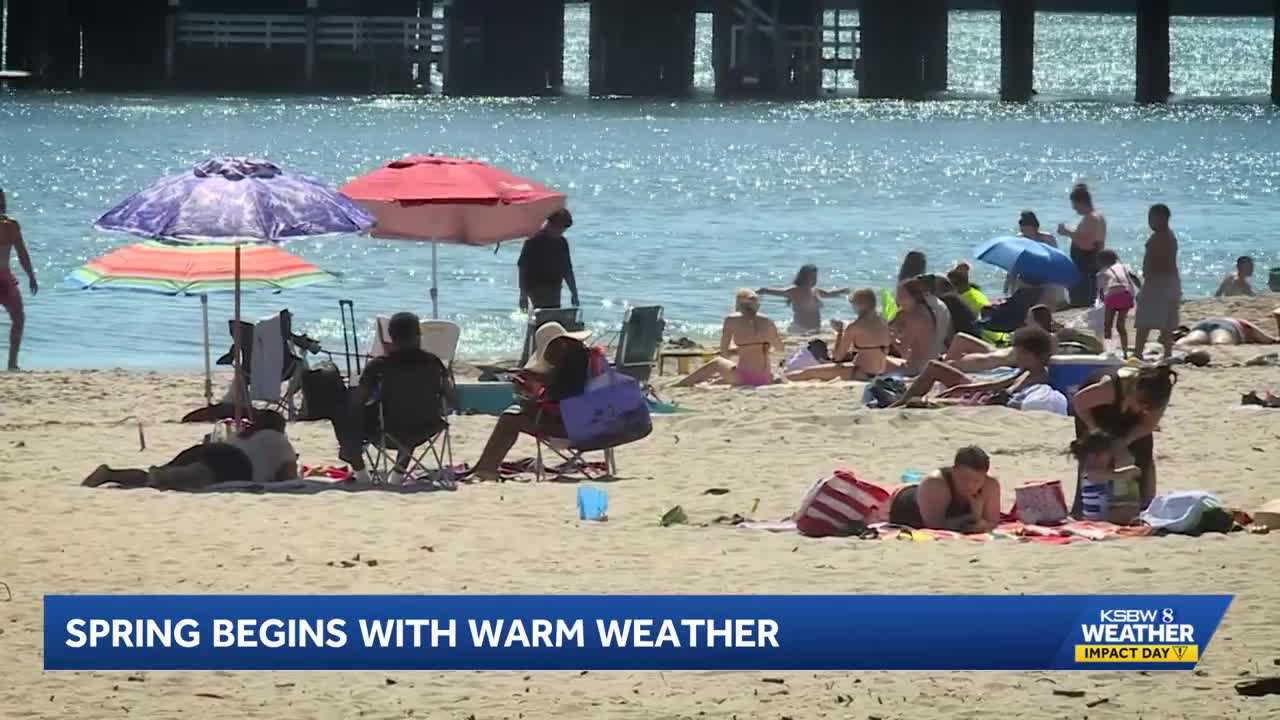 Santa Cruz beachgoers enjoy warm weather on first day of spring