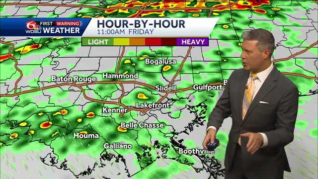 New Orleans weather forecast chance for tornadoes Friday 