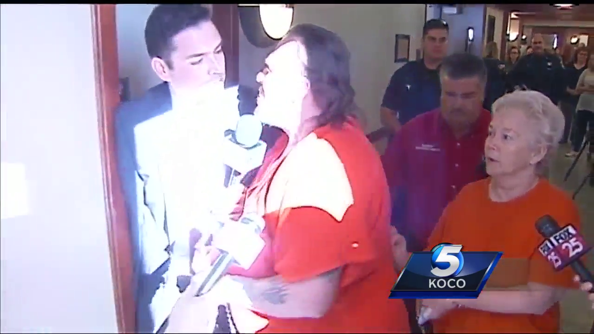 Rex Clark confronts KOCO 5 reporter for asking about location of slain ...