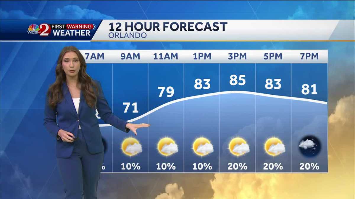 Mostly sunny and dry Friday with a chance of stray showers