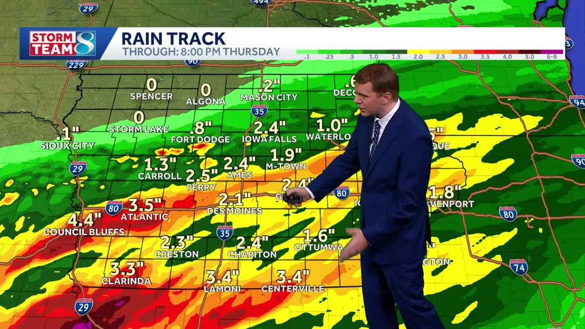 Des Moines weather: Heavy rainfall brings climbing flood threat - KCCI