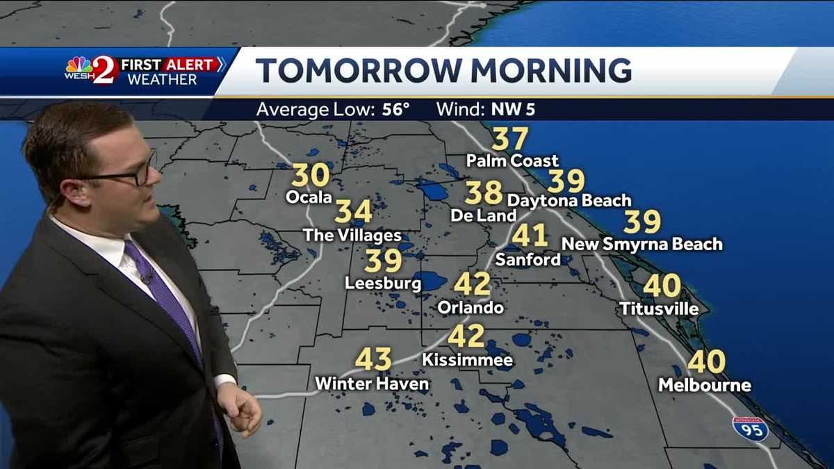 Freeze warning in place for part of Central Florida overnight