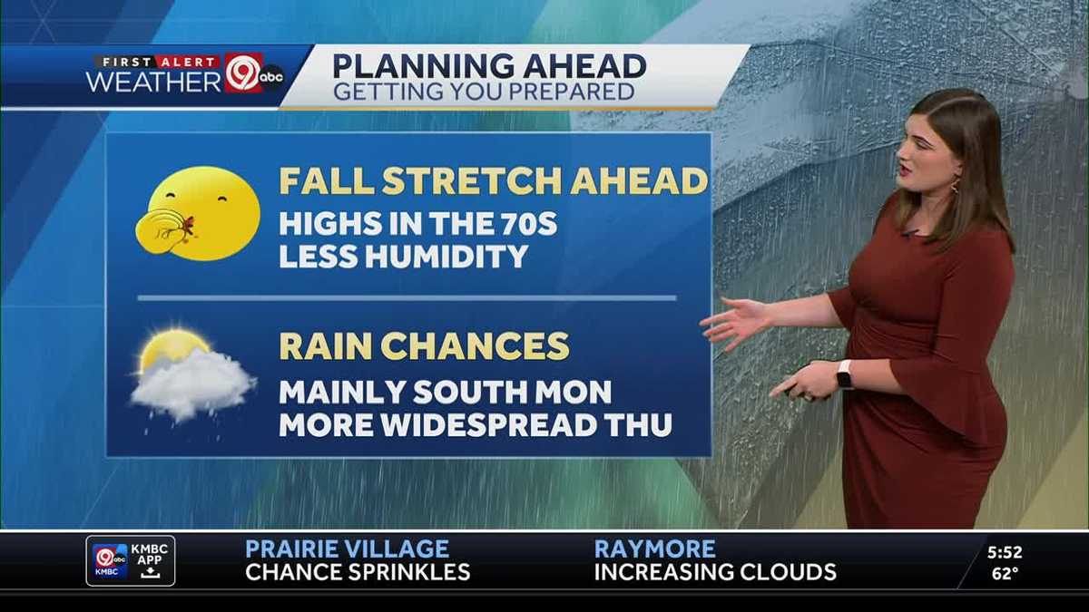 Fall weather starts today and continues into the work week