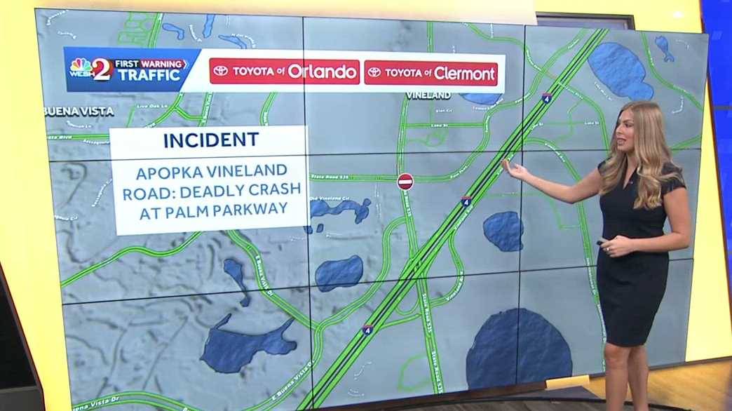 Deadly crash shuts down stretch of Apopka Vineland Road in Orange County