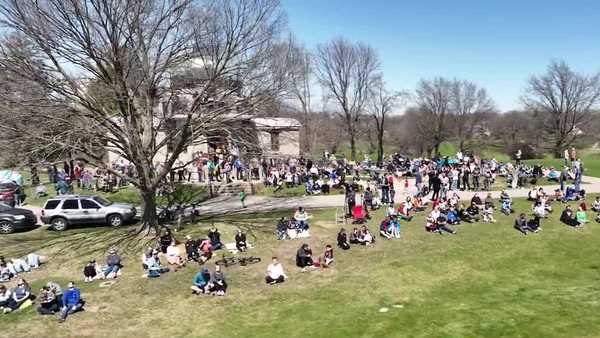 hundreds gathered to watch solar eclipse at the drake municipal observatory