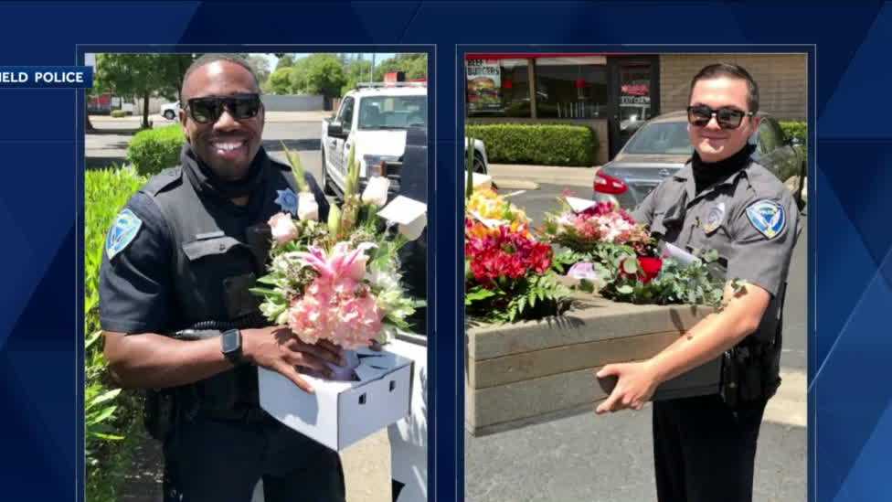 Mother’s Day flowers delivered by Fairfield police after driver