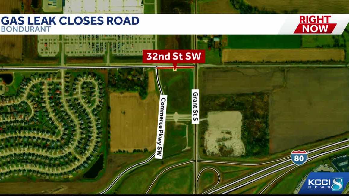 Gas line break reported in Bondurant