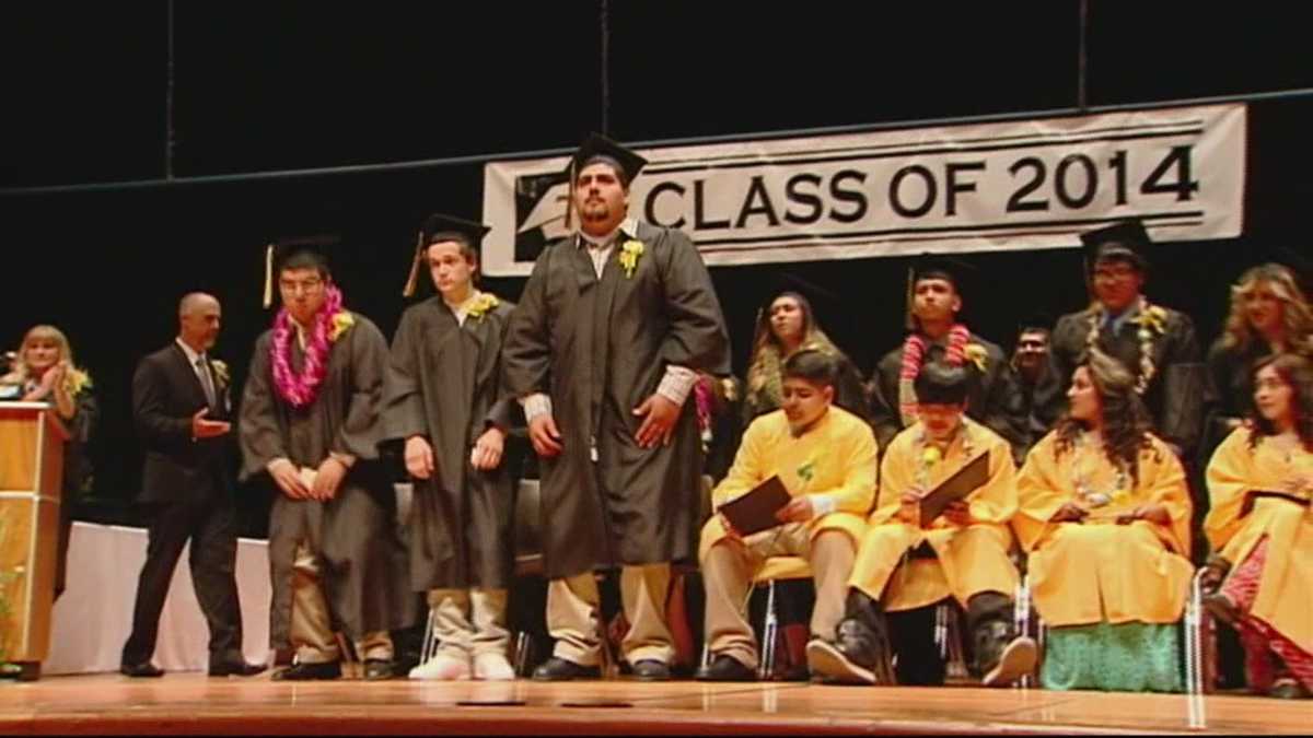 Alternative education graduates receive their diplomas