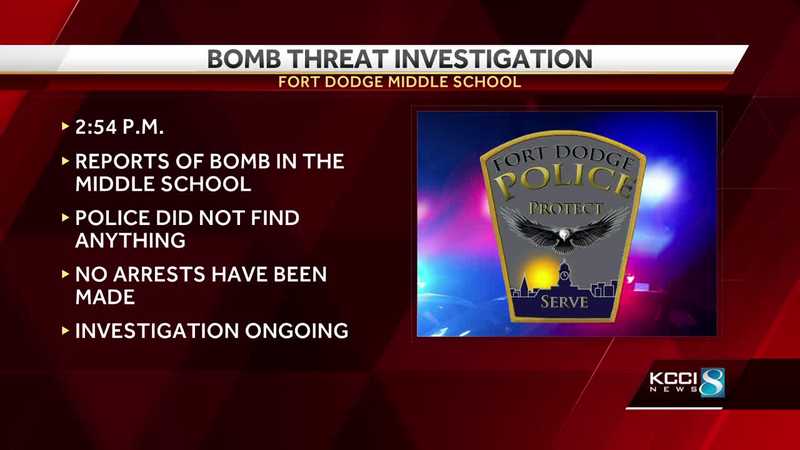 Law enforcement investigating bomb threat at Fort Dodge school