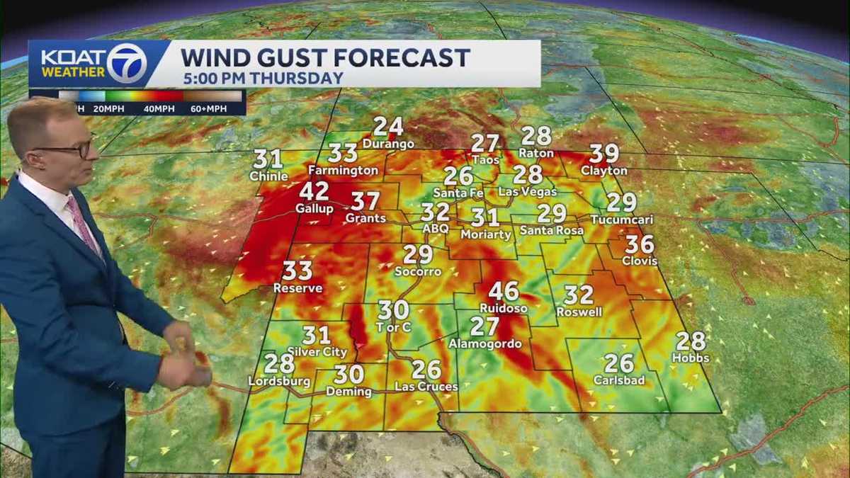 Colder trend for New Mexico with gusty wind expected