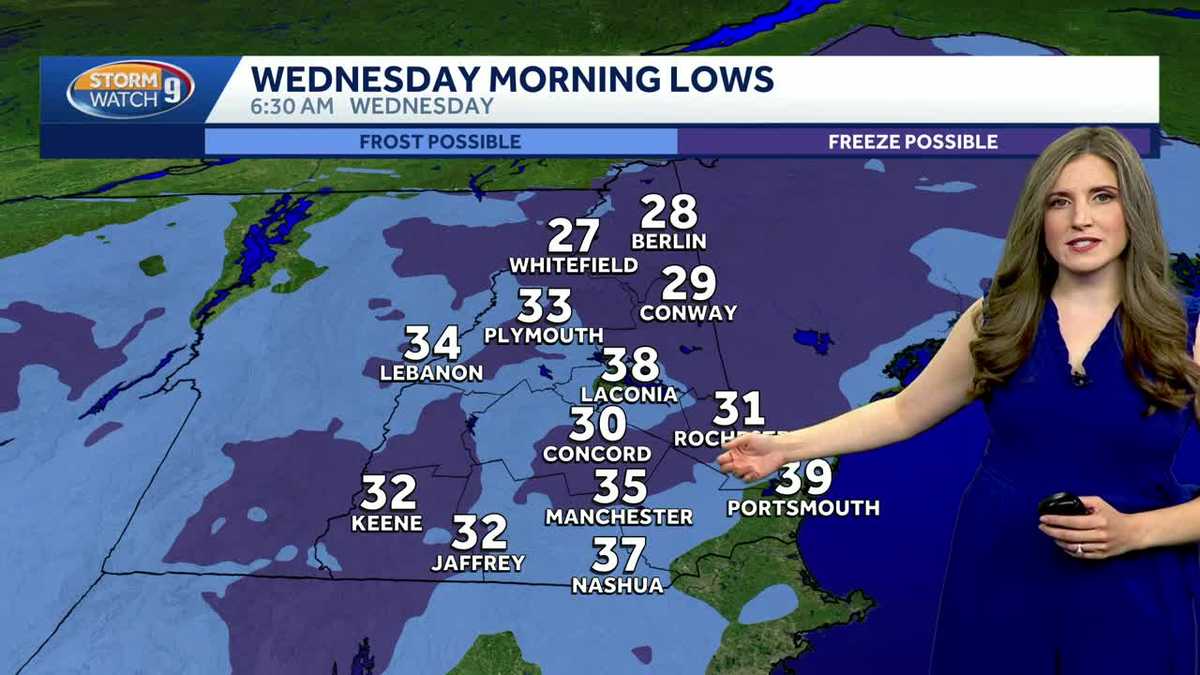 NH forecast video: Overnight frost, freeze possible - WMUR