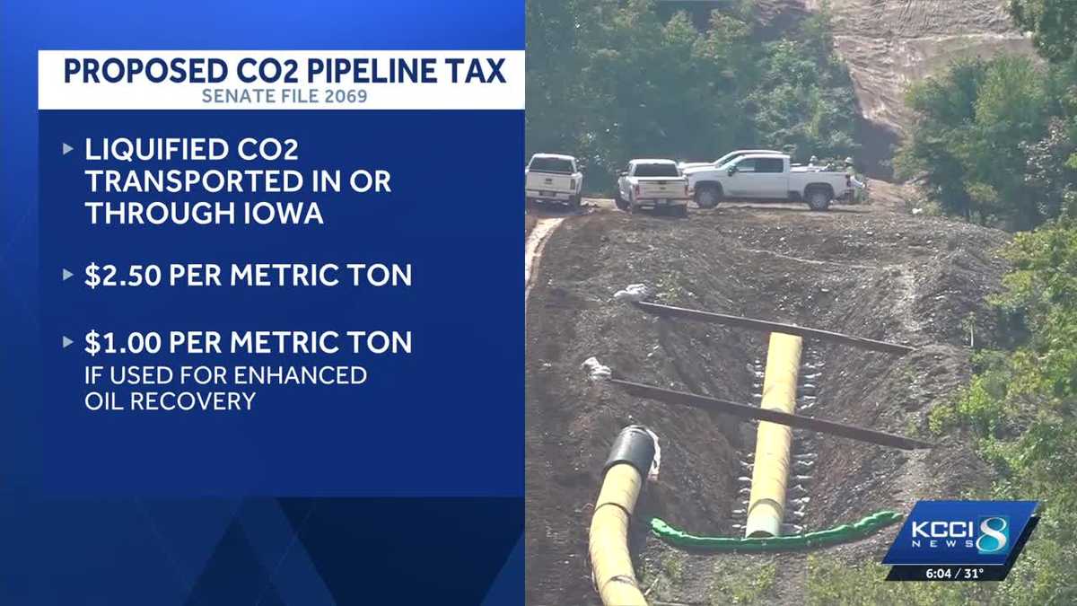 Lawmakers move bill taxing carbon dioxide pipelines in Iowa