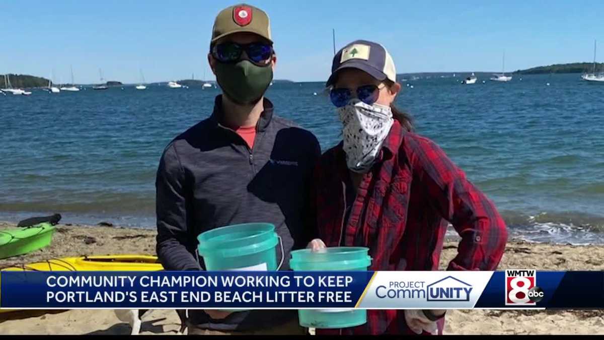 Maine woman leads effort to clear trash from Portland's East End Beach