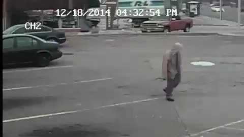 Surveillance video: Thief leaves car with baby inside at gas station