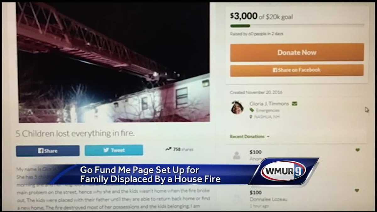 GoFundMe page set up for family displaced by house fire