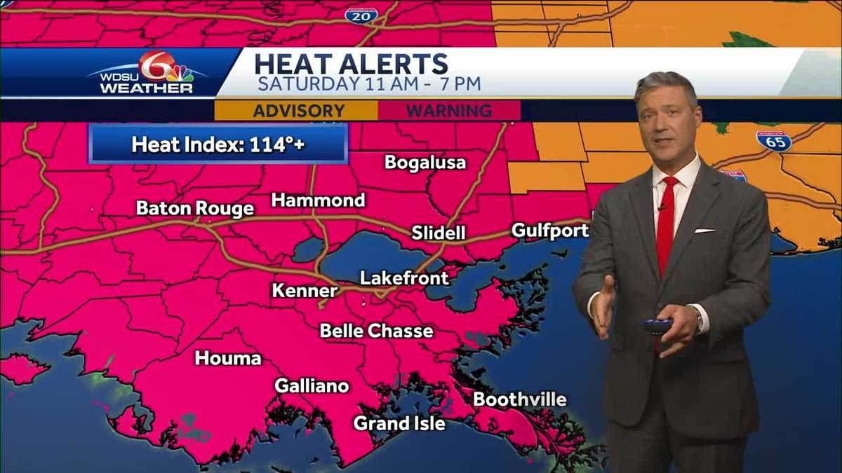 New Orleans forecast excessive heat warning weekend forecast