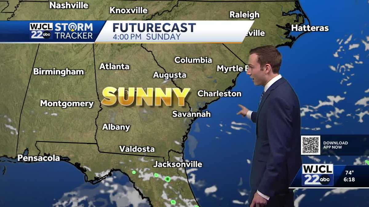 Sunshine returns on Sunday, temperatures remain warmer than normal - WJCL