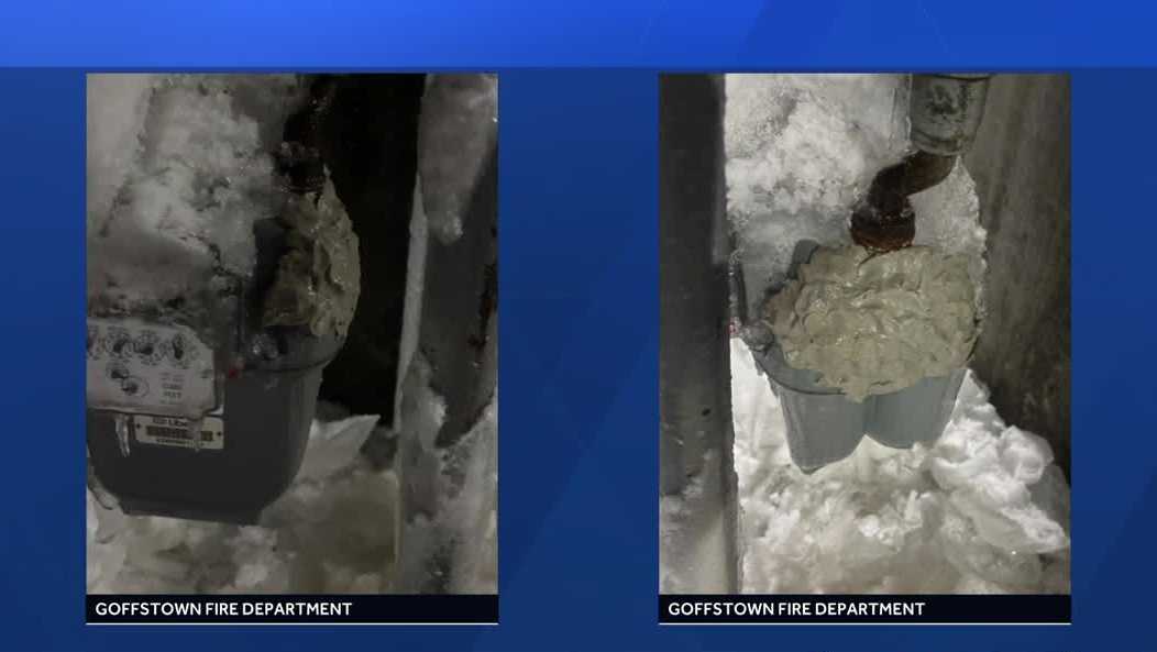 Gas valve frozen open in Goffstown, leading to gas leak