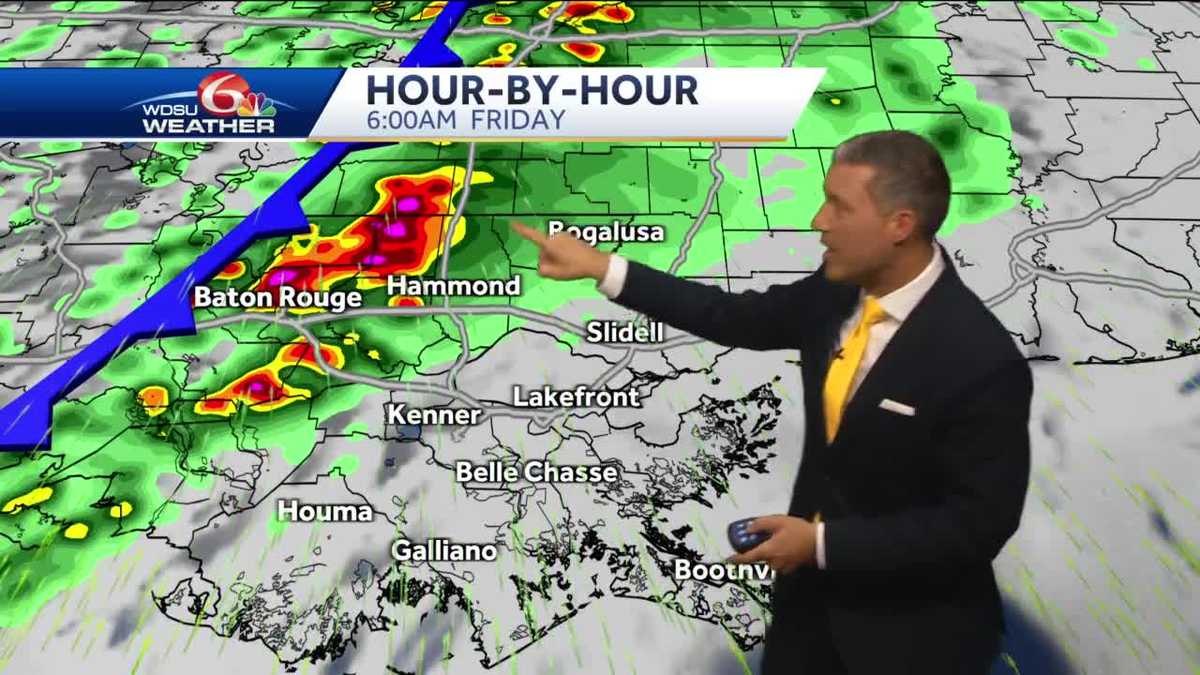New Orleans could find severe storms during rush hour Friday
