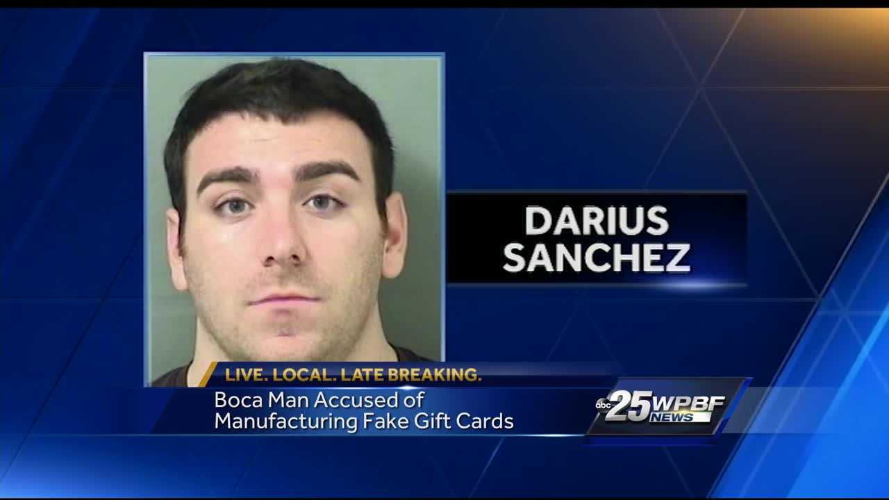 Boca Raton Man Accused Of Making Fake Gift Cards