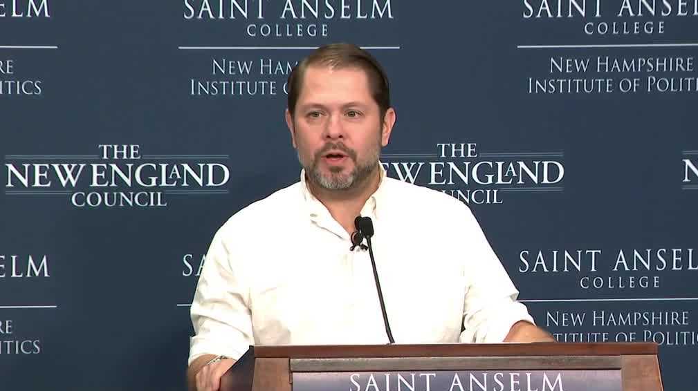 Gallego speaks at Politics & Eggs event in New Hampshire