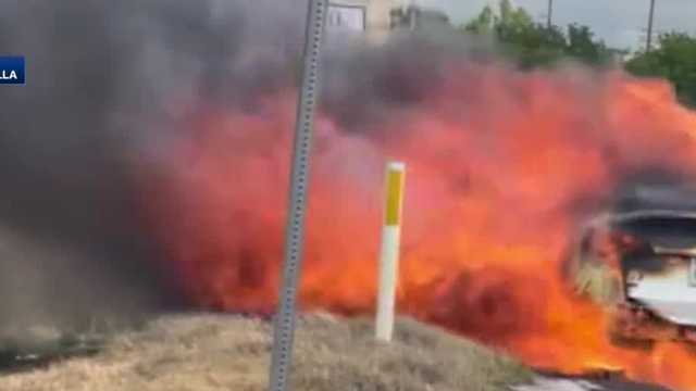 Dad says he's grateful to be alive after Tesla catches fire - Vimarsana News