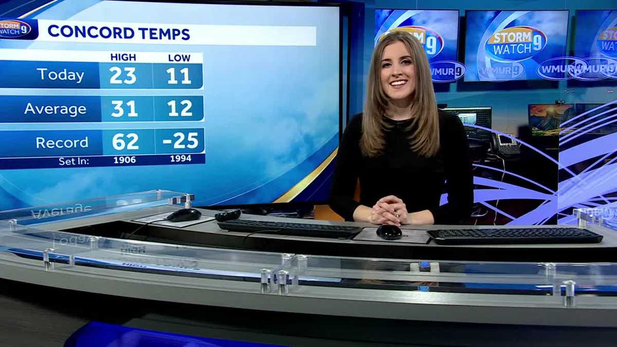 New Hampshire weather video Bitterly cold Sunday night