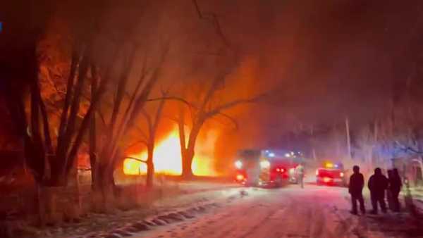 firefighters tackle large house fire in union county