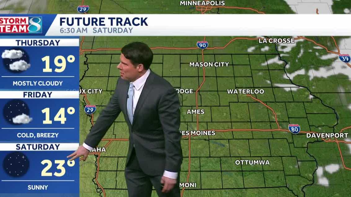Iowa weather: Colder weather returns with chances for light snow by Sunday