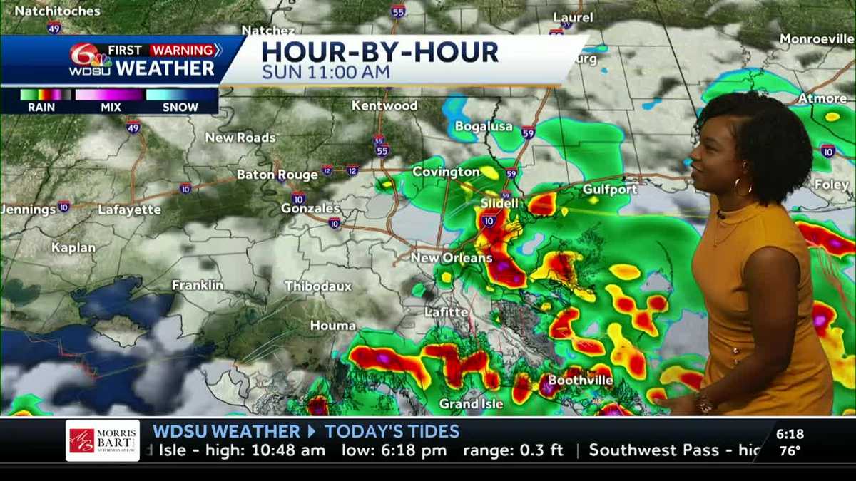 Dodging showers and storms in your Sunday New Orleans forecast