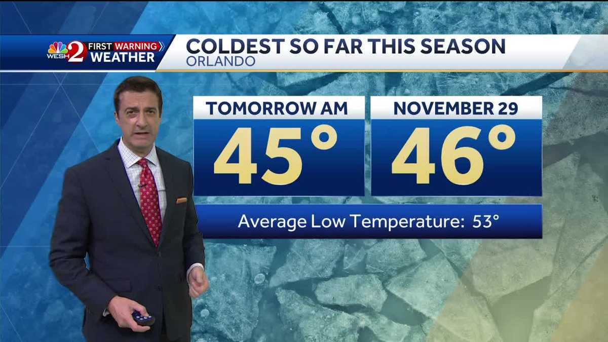 Cold Central Florida temps forecast overnight and looking ahead to ...