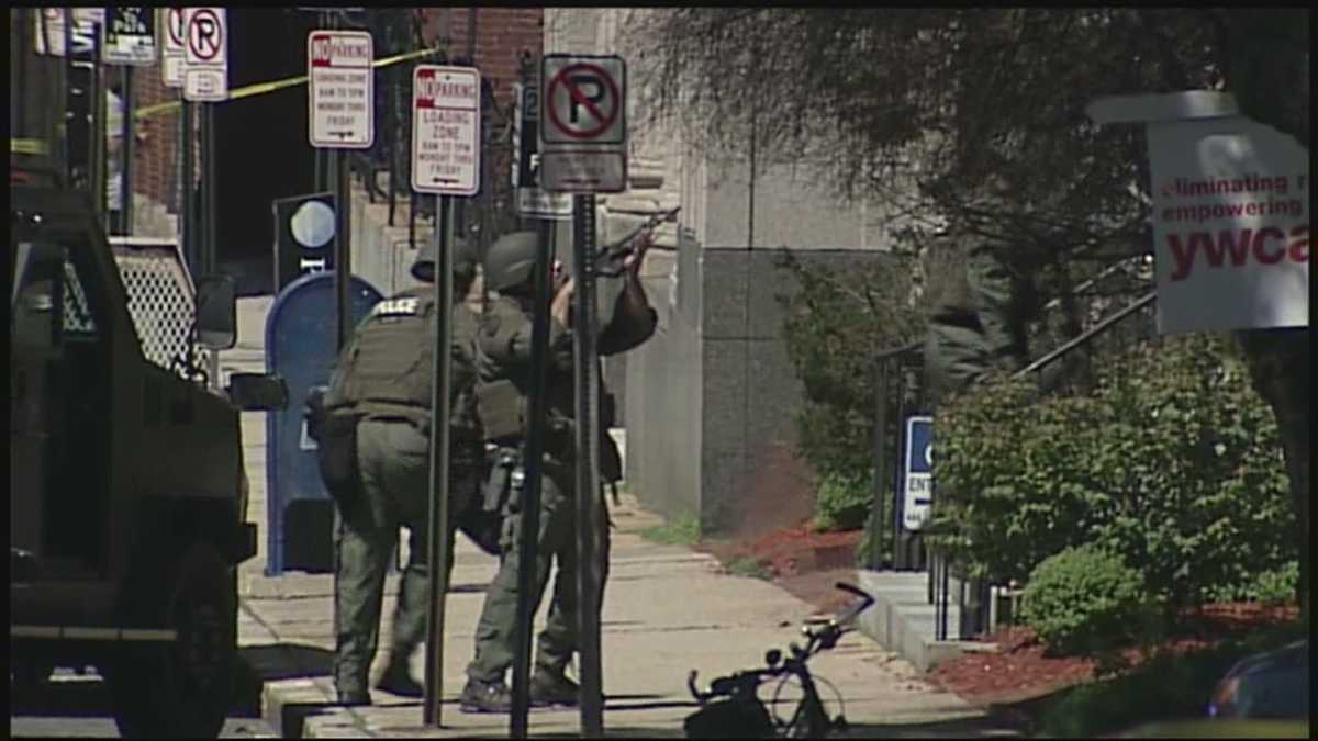 Video: SWAT teams outside Manchester YWCA