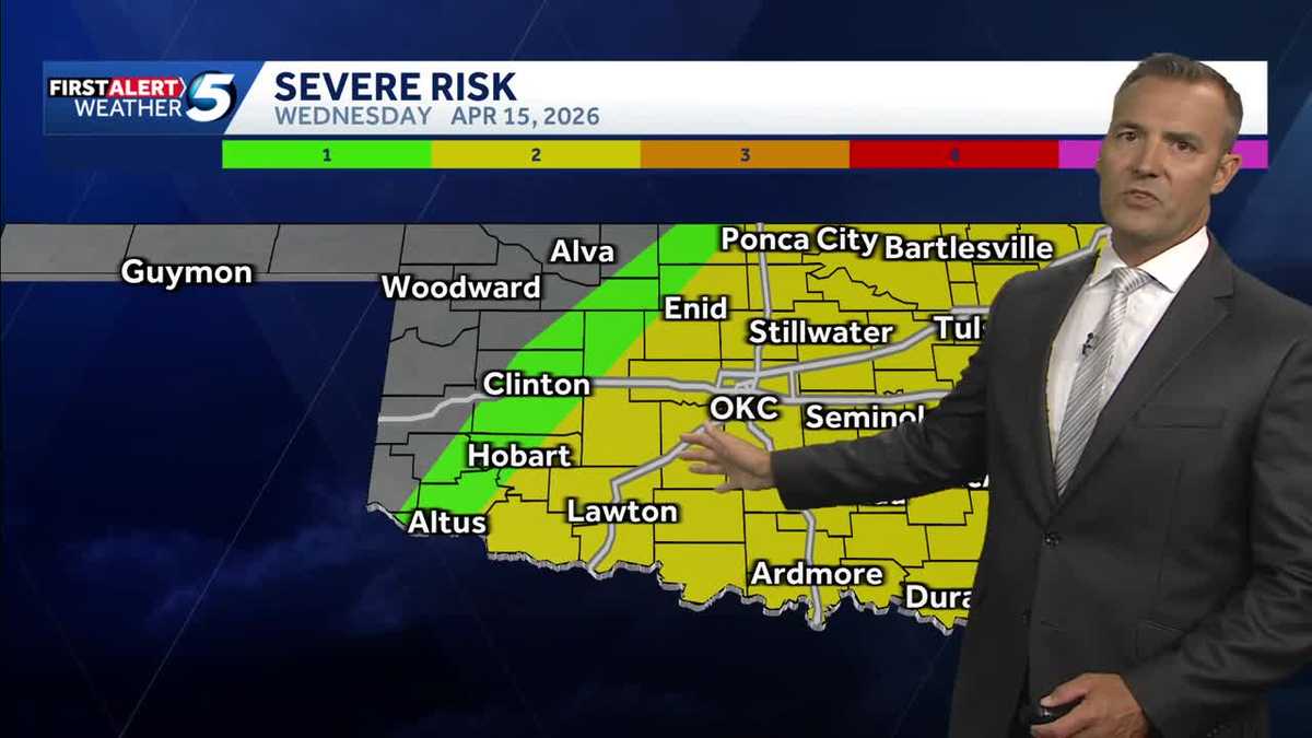 Oklahoma Weather Forecast: Another risk of storms Wednesday - KOCO
