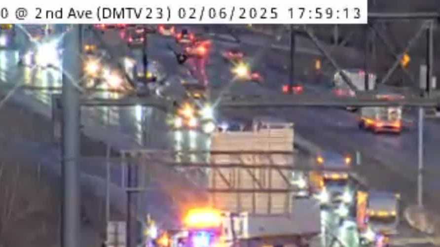 Des Moines traffic: Commute slowed by semi-truck crash