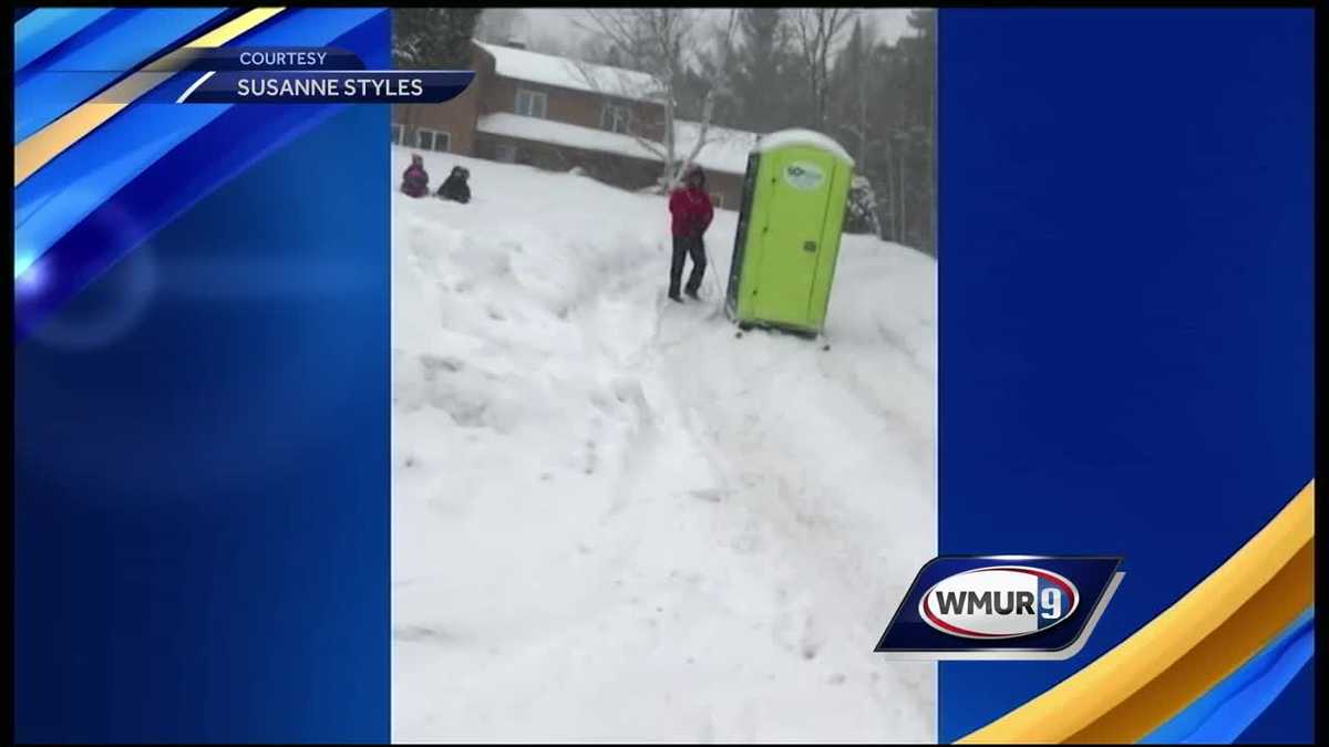Fun video Porta potty skiing in NH