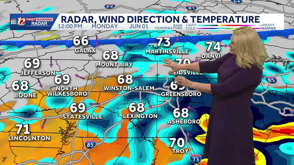 Sunday sunshine and clouds in North Carolina | Pleasant humidity before Monday rain chances