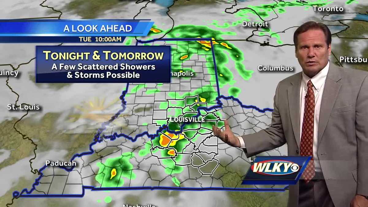 A few scattered showers and storms possible