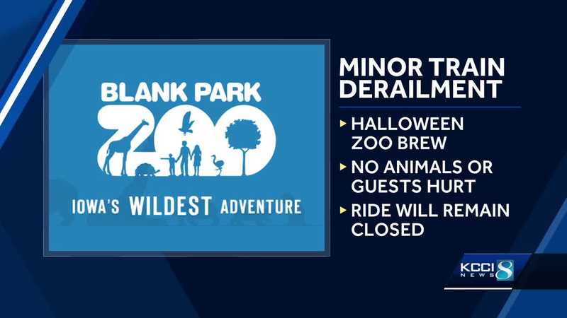 Blank Park Zoo now says injuries have been reported after train's 'minor derailment'