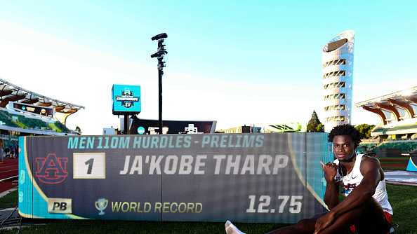 Former Auburn hurdler Ja'Kobe Tharp turning hard work into world record-breaking speed
