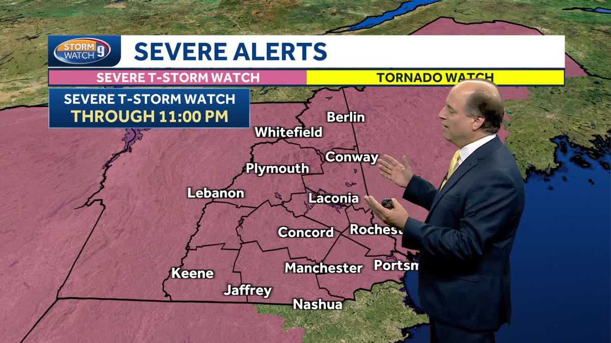 NH forecast video: Severe thunderstorm watch in effect