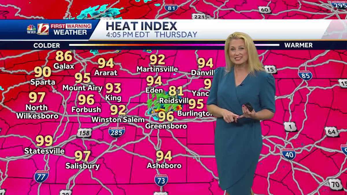 Severe Storm Risk and Dangerous Heat Friday in North Carolina