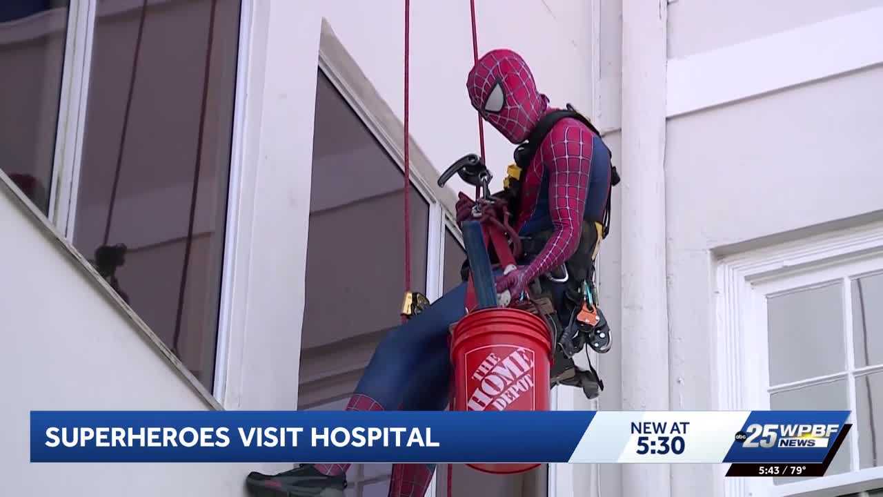 wpbf.com - Rachel Williams - Superheroes surprise children at Palm Beach hospital