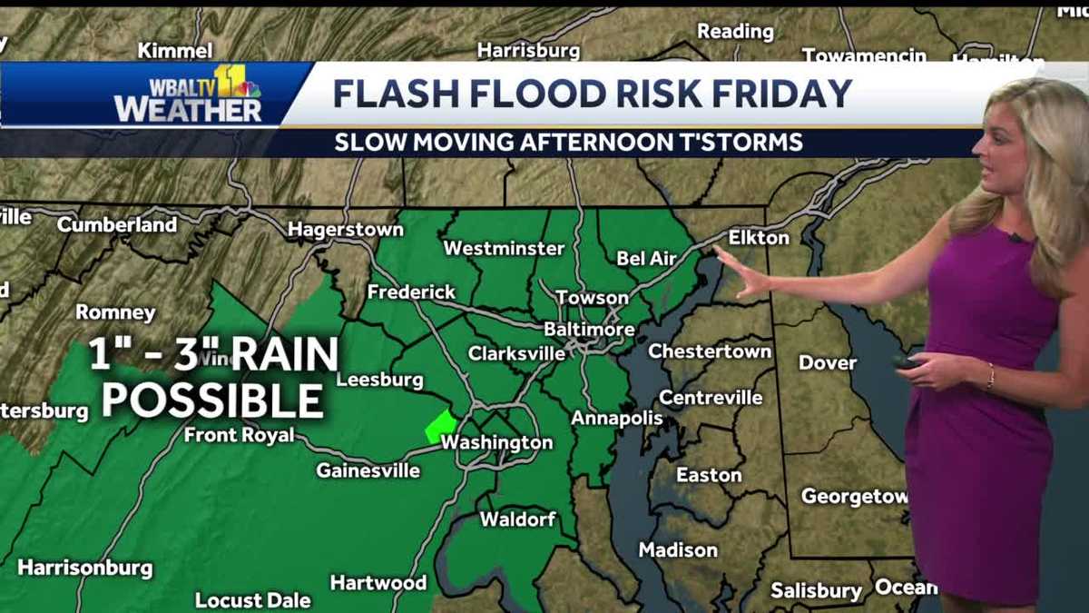 Flash flooding possible Friday evening