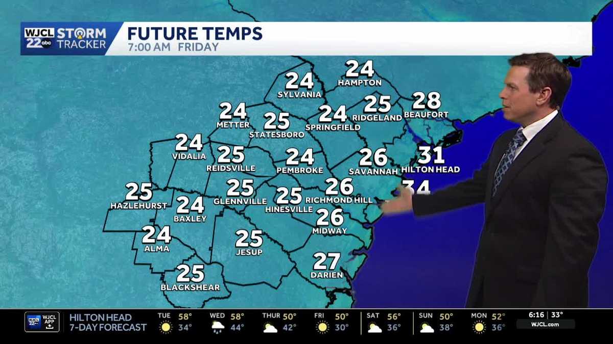 Frigid temperatures are on the way for the Savannah area